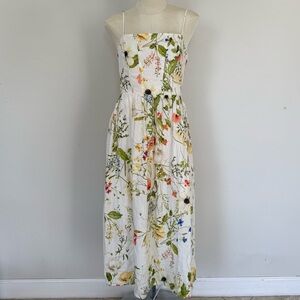 Floral Linen Blend Dress